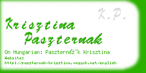 krisztina paszternak business card